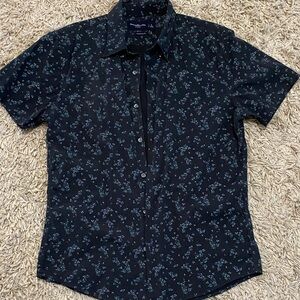 Abercrombie & Fitch Dark Blue Floral Button Down Shirt